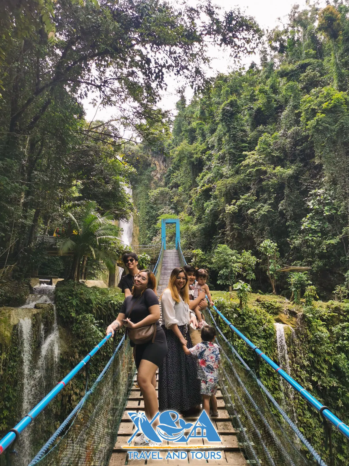 Beautiful Hanging Bridge of Mantayupan Falls Cebu